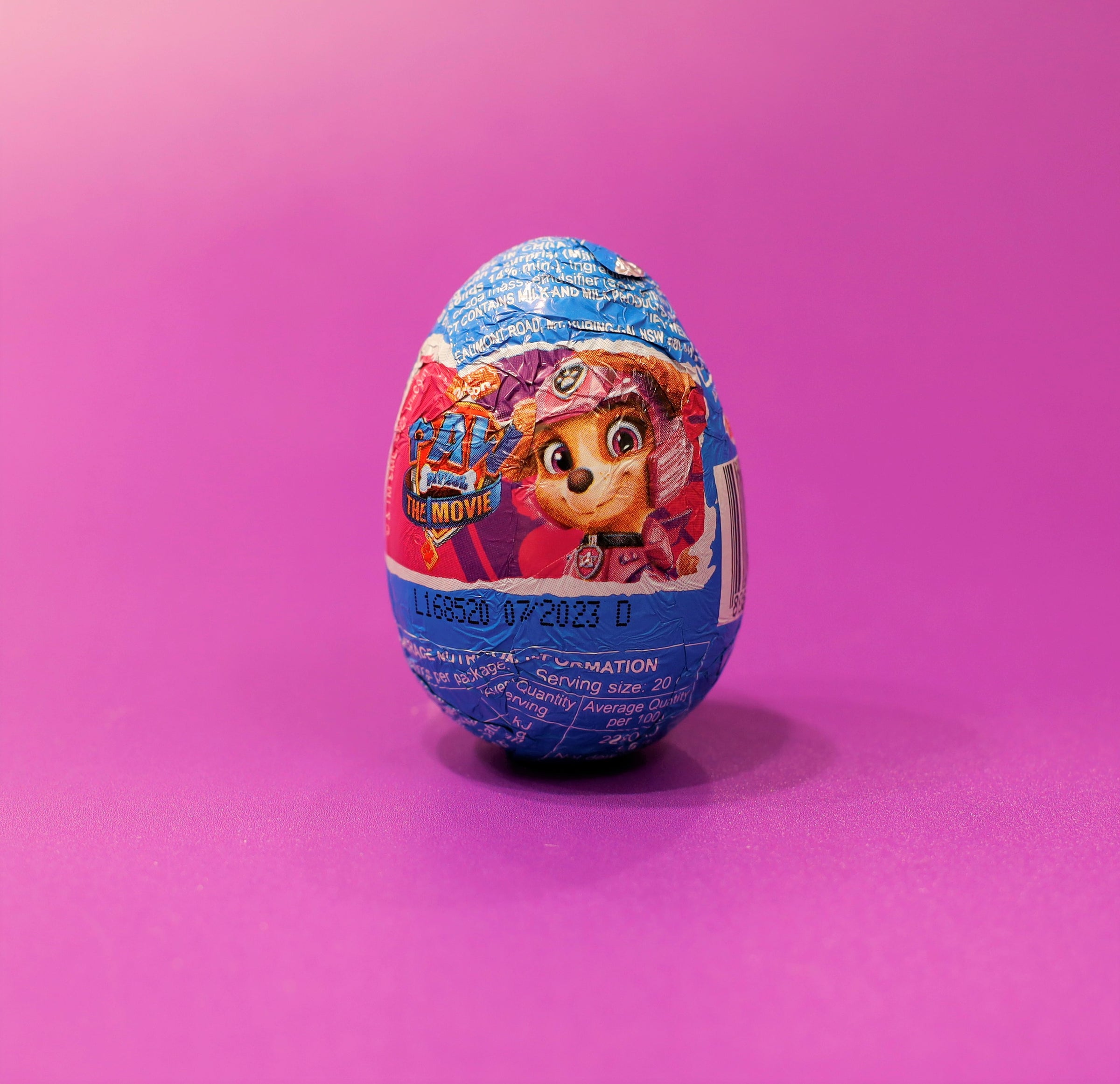 Paw Patrol Chocolate Surprise Egg 20g The Whizz Pop Candy Shop
