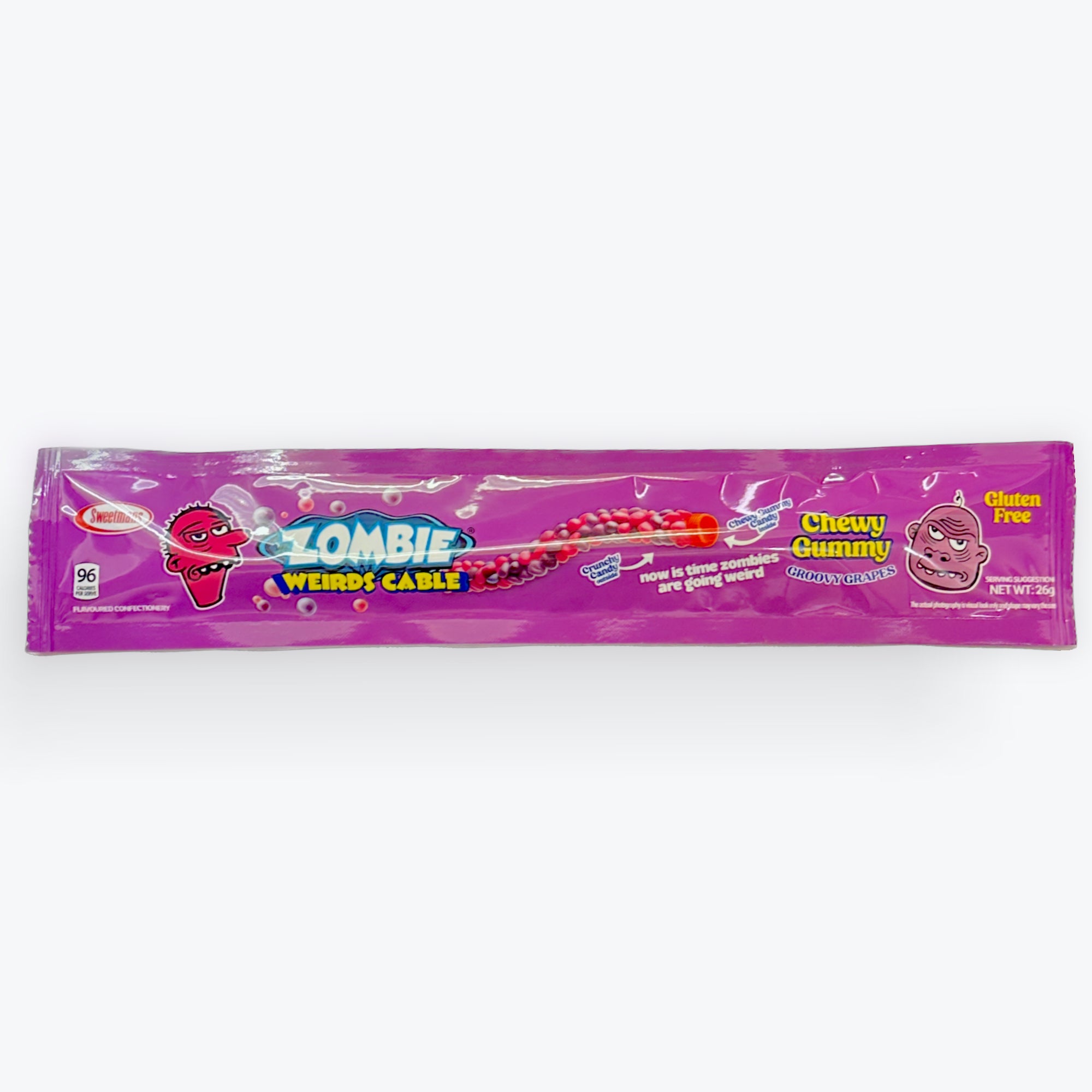 Zombie Weirds Cable Grape 26g | The Whizz Pop Candy Shop