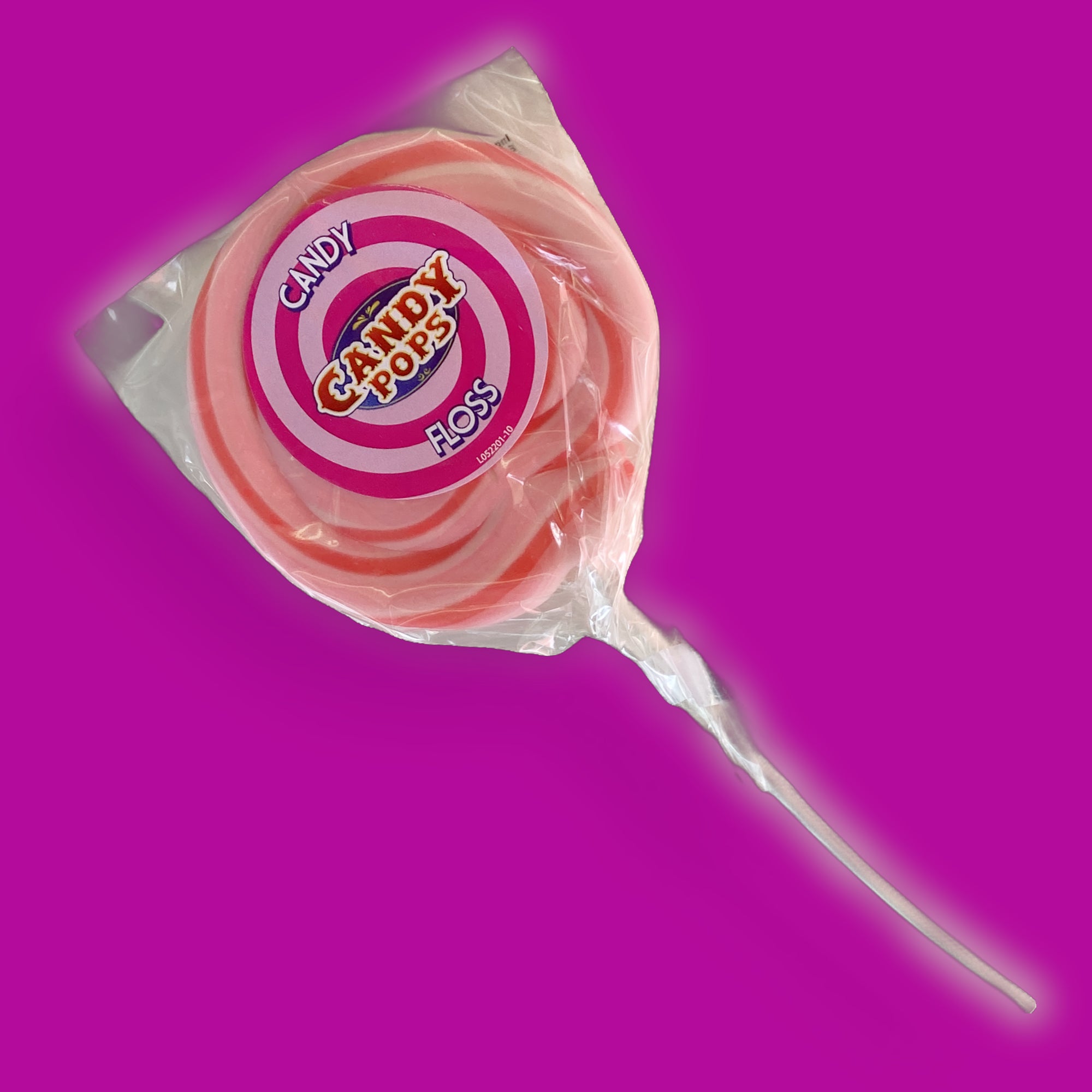 Candy Pop (Candy Floss) Large Wheel Lollipop (75g) The Whizz Pop